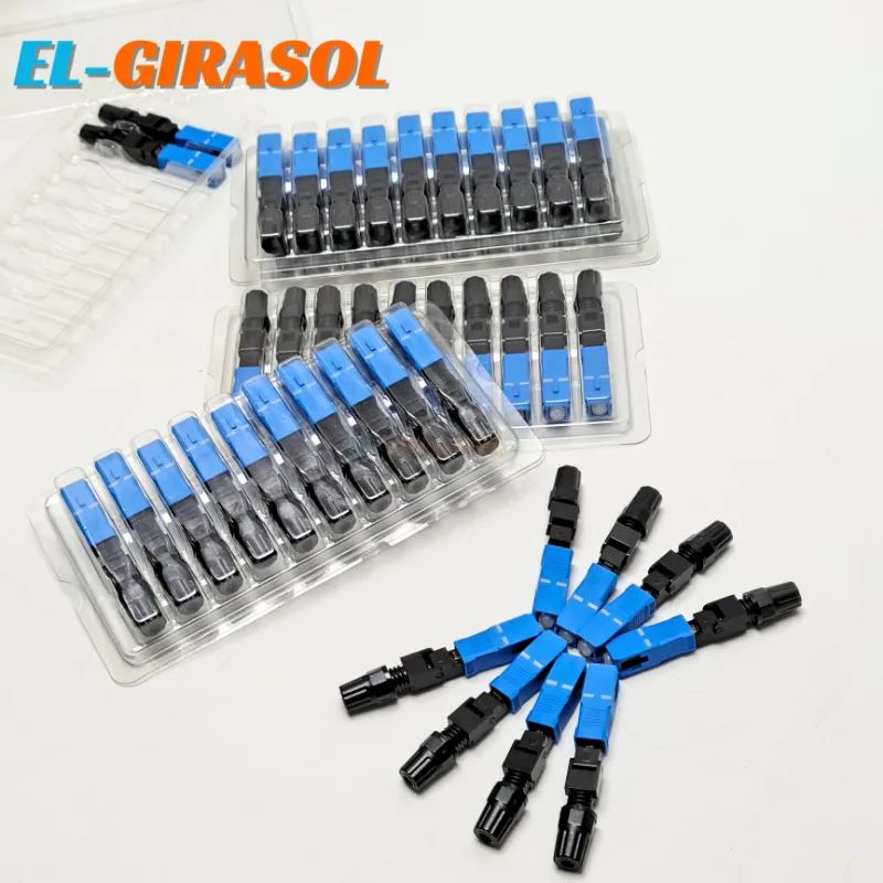 

Single-Mode Optical Fiber quick connector SC UPC Fiber Optic Fast Connector FTTH Embedded Connector