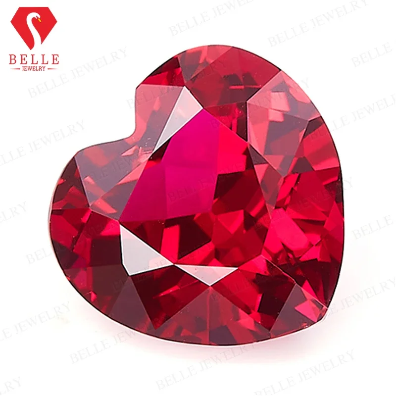 

NEW Heart Cut Lab Grown Ruby Top Pigeon Blood Lab Grown Ruby Gemstone Heart Cut Synthetic Ruby Loose Gems with AGL Certificate