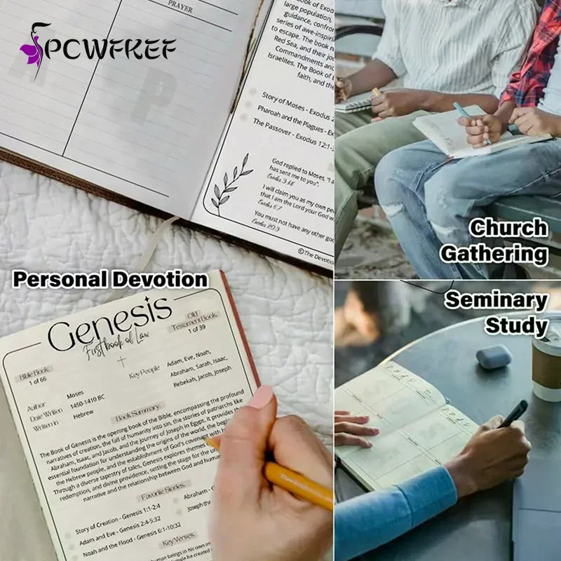 คู่มือการศึกษาพระคัมภีร์ หนังสือ 200 หน้า คู่มือการศึกษาพระคัมภีร์ สมุดบันทึกการศึกษาพระคัมภีร์รายวัน สมุดบันทึกการศึกษาการอธิษฐาน การศึกษาการเติบโตทางจิตวิญญาณ