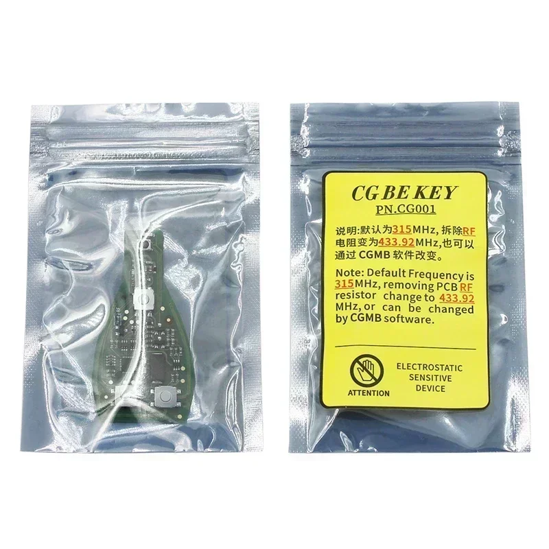 Chave CGDI MB CG BE original 315MHZ/433MHZ para Mercedes Benz funciona com programador CGDI MB suporta todos os FBS3 e recuperação automática