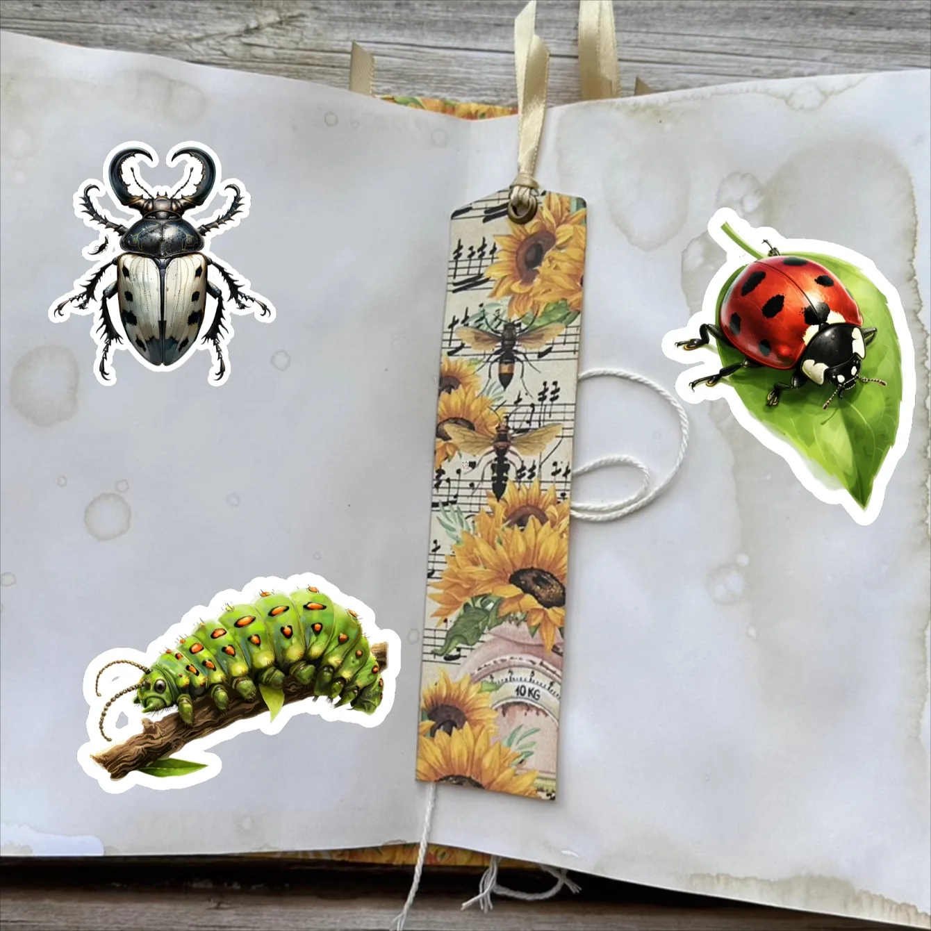 1 set Watercolor Retro summer insect and animal specimens Stickers DIY Scrapbook Diary Decoration  Album INS Style Stationery