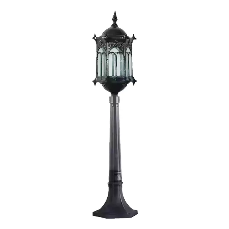

European Garden Villa Lawn Lamp, High Pole (0.8 m) Courtyard Grass Lamp, Outdoor Lamp Column Antique Lamp