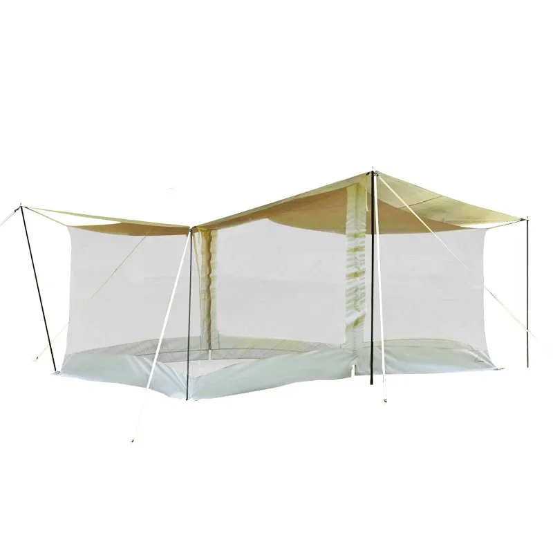 Square Mesh Anti Mosquito Net and canopy Tent outdoor Summer Camping Silver Coating sun Protection ventilation Portable Sunshade