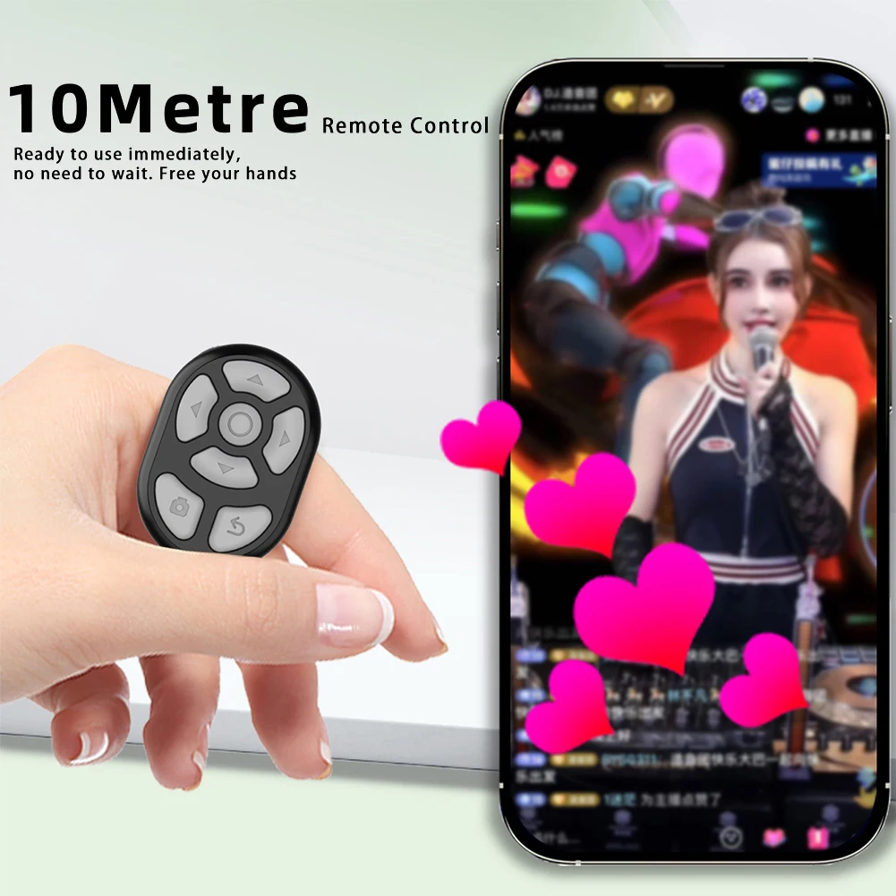 

Fingertip Video Controller with Charging Compartment Universal Browsing Device Wearable Bluetooth-compatible 5.3 for Android/iOS