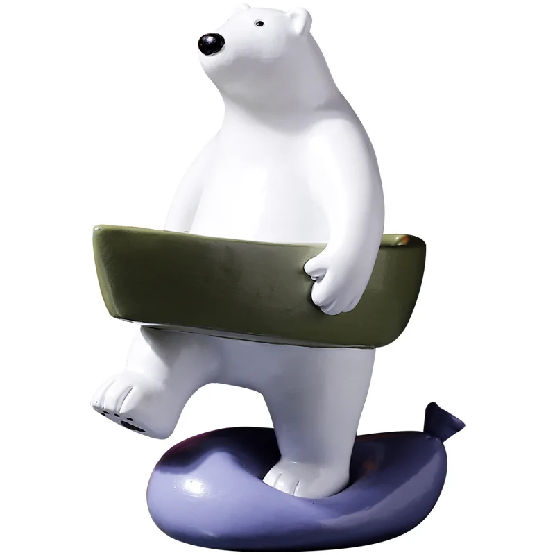 Cute Sports, Playing Musical Instruments, Polar Bear Animal Resin Decorations, Living Room, Entrance, Bedroom Decorations