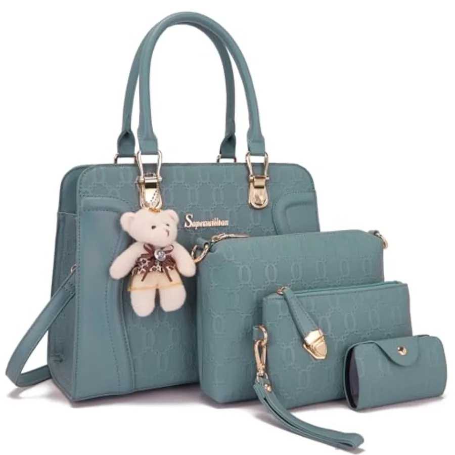 

Women's Fashion Handbags Tote Bags Shoulder Bag Top Handle Satchel Purse Set 4pcs