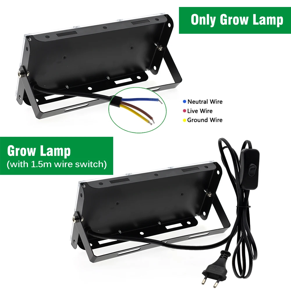 220V LED Grow Light Full Spectrum Plant Lamp Floodlight Phytolamp for Plant Greenhouse Tent Seeds Hydroponic 50W/100W/200W/300W