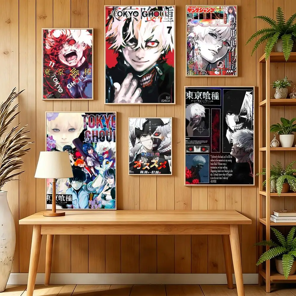 Classic T-Tokyo ghoul Anime Painting Calligraphy Canvas Wall Art for Bedroom & Living Room Decor | Home Gift Painting