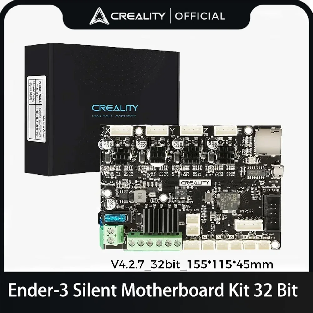 

Creality Ender 3 Upgraded Silent Motherboard Kit 32 Bit High Performance V4.2.7 with TMC2225 Driver Marlin 2.0.1 3d Printer Part