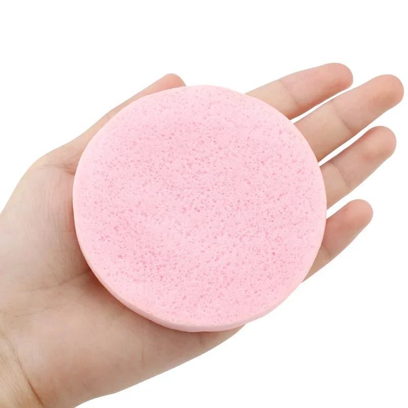 12Pcs/Bag Compress Face Wash Puff Natural Wood Pulp Sponges Reusable Face Powder Puff Makeup Cleansing Cotton Pad Beauty Tools