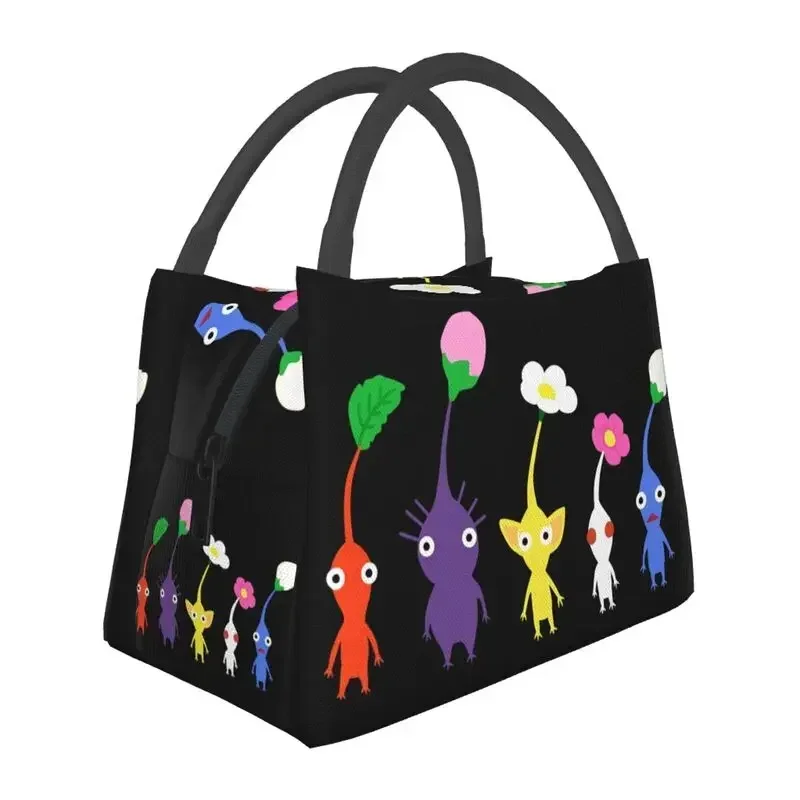 

Custom Animated Cartoon Games Pikmin Lunch Bag Men Women Cooler Thermal Insulated Boxes for Picnic Camping Work Travel