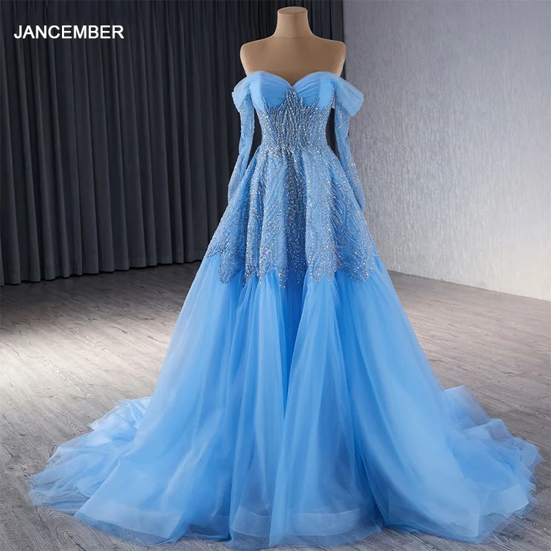 

Scoop Elegant Dress Lady Customized Formal Dress High Waist for Evening Women's Dresses Sequins Long Skirt vestidos de noche