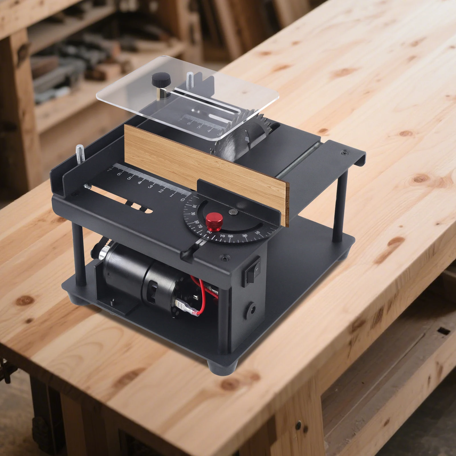 

200W Cold-rolled Steel Sheet Mini Table Saw Small Woodworking Electric Table for Hardware Shops Jewelry Shops Factories