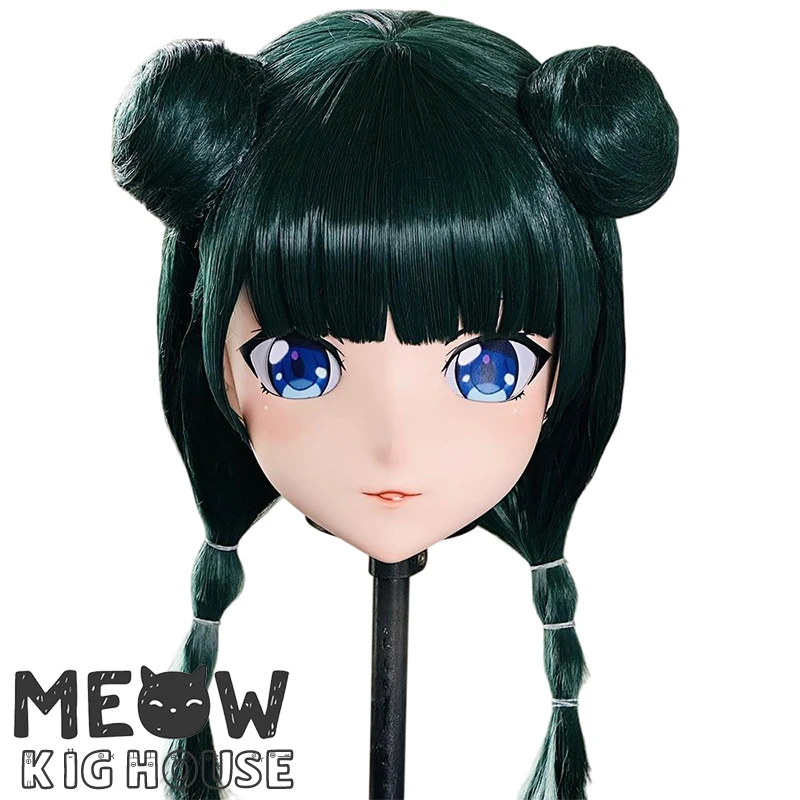 (MEO461) Customize Handmade Full Head Lockable Crossdress Male to Female Japanese Cartoon Anime Game Character Kigurumi Mask
