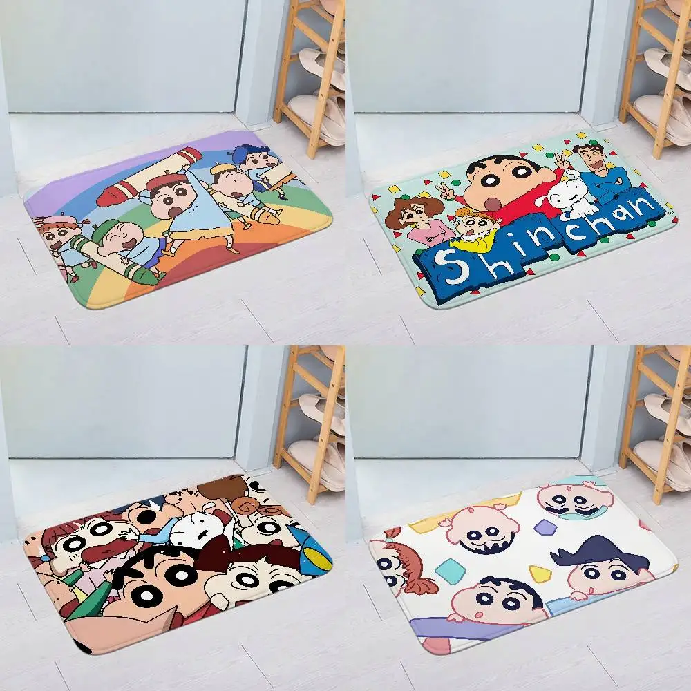 C-crayons-S-Shins-Chan CUTE Entry Door Floor Mat Festive Decorations Carpet Bathroom Anti-slip Mat Entrance Doormat