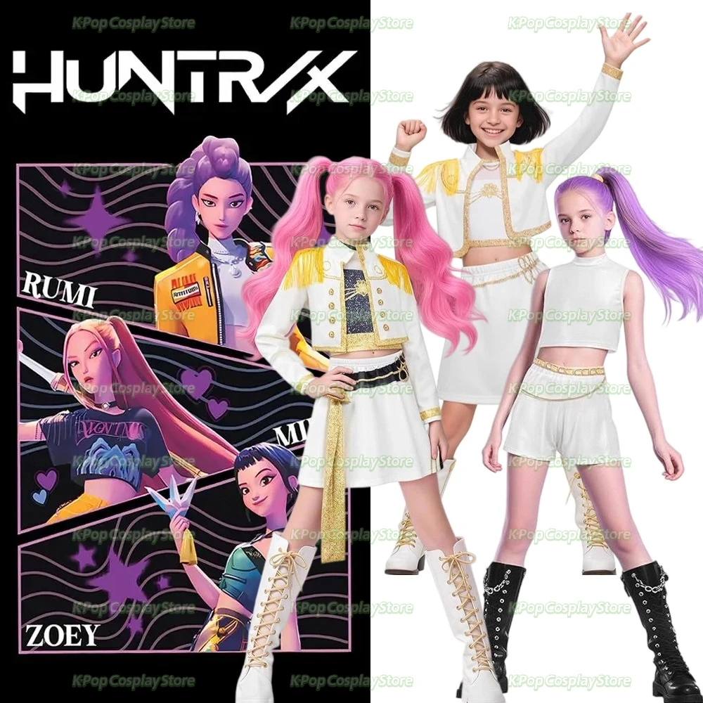 

New Rumi Cosplay Costume Set Zoey Costume Dresses Mira Clothes Outfit 3D Printed Girl Group Stage Performance Halloween Dress Up