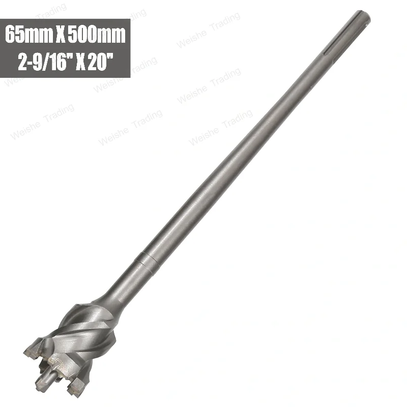 35-80mm Carbide Hole Saw Electric Hollow Core Drill Bit Shank 500mm Cement Stone Concrete Wall Air Conditioner