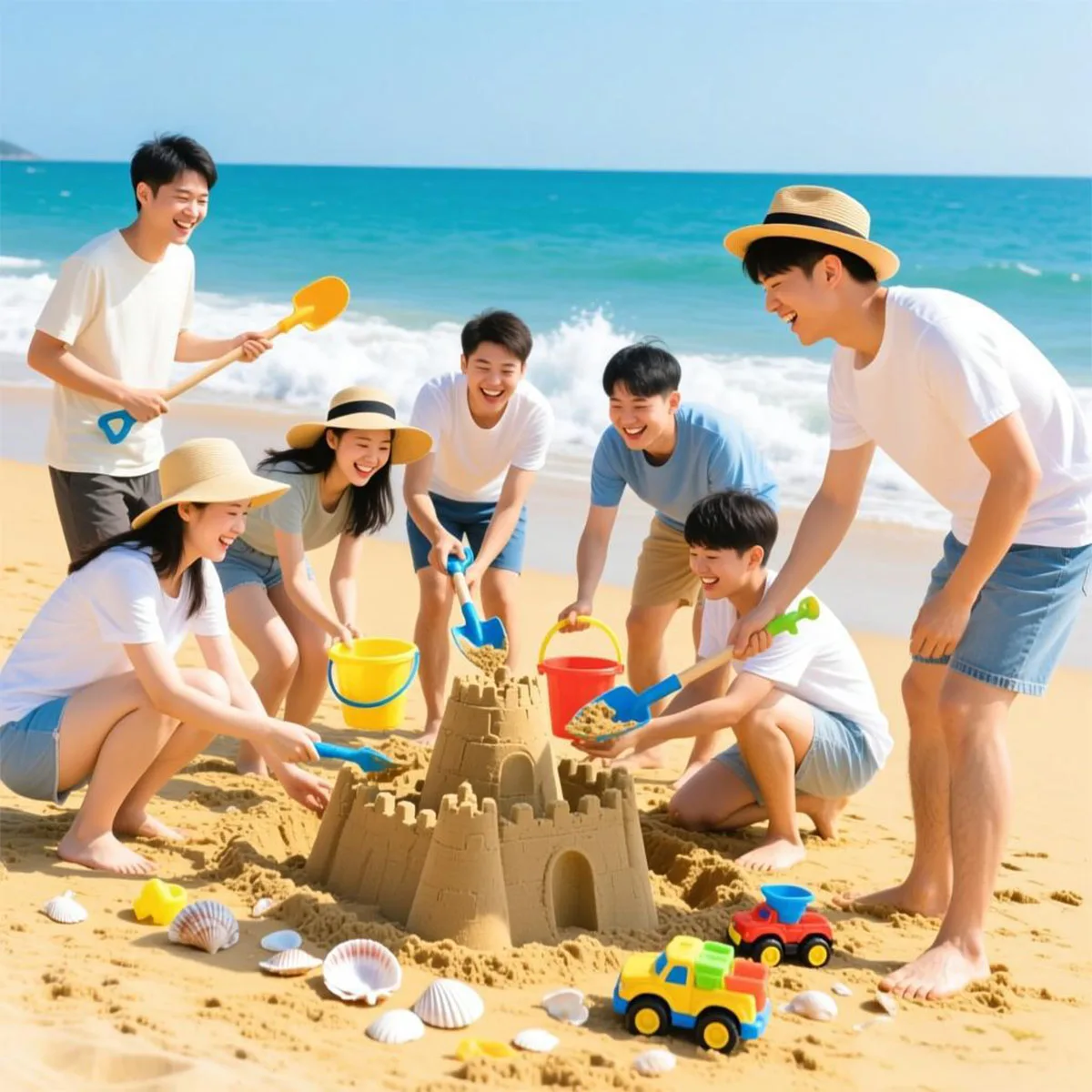 Sandkasten für Kinder, sensorisches Spielzeug für Jungen und Mädchen, Kinder, Kleinkinder, Sandschloss-Spielzeug für Strand, Reisen, Kinder, Sandtisch, Alter 3–12