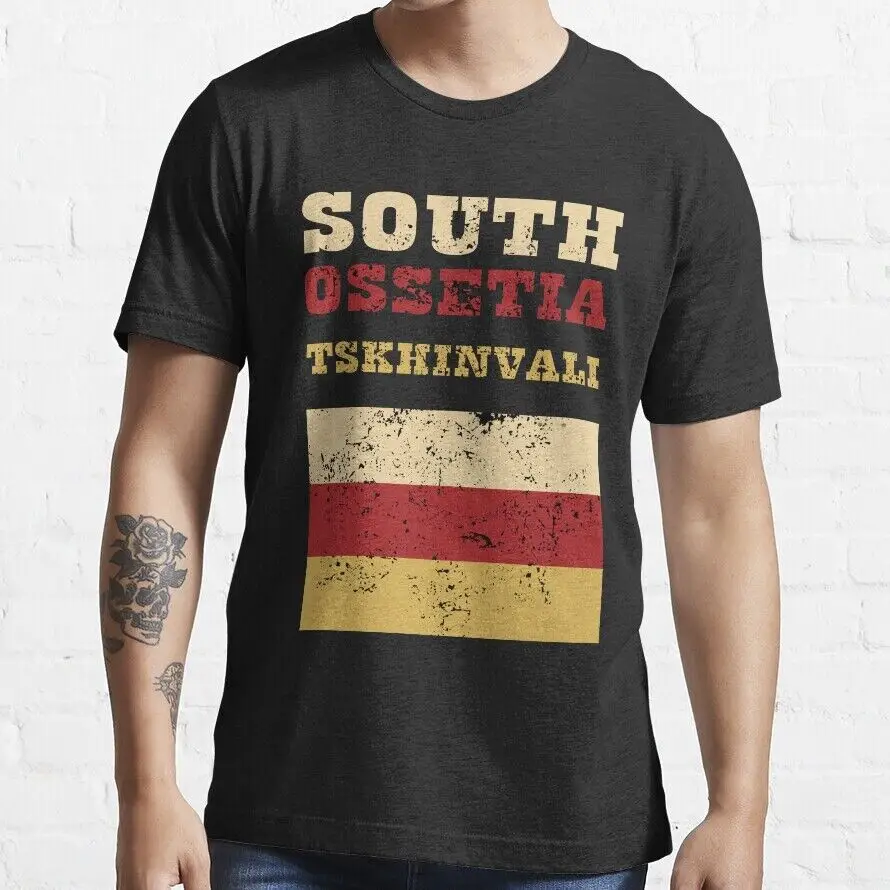 Flag Of South Ossetia Essential    Unisex summer T-shirt Cotton fashion couple clothes