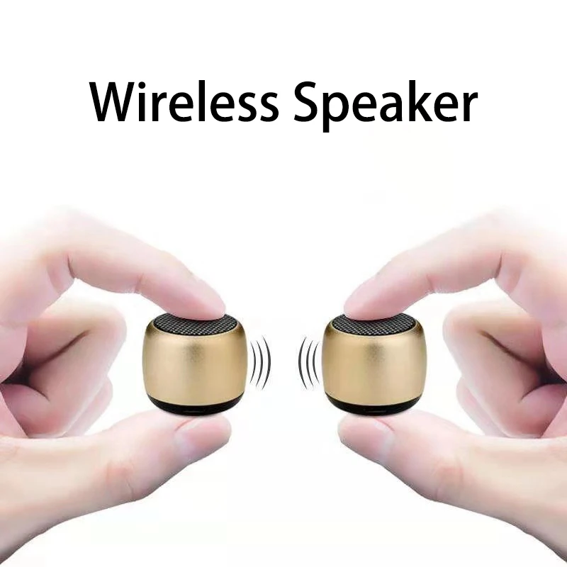 TWS Speakers Handfree Portable Cell Phone Bluetooth Wireless Speaker	Small Subwoofer Bass Sound Box Mini Soundbox Metal