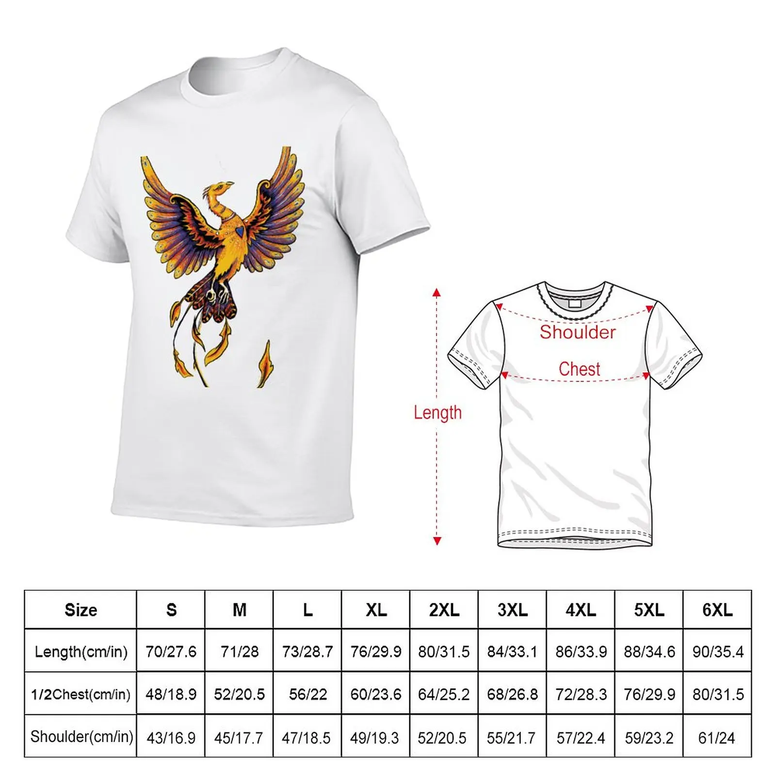 New phoenix - fire bird -heart of fire T-Shirt quick drying t-shirt t shirt man fitted t shirts for men