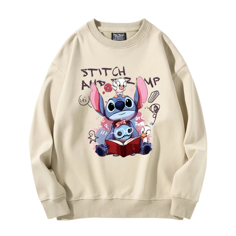 

Disney Stitch Cartoon Animation Around Round Neck Sweater Casual Fashion Autumn and Winter Tops Y2k Clothes