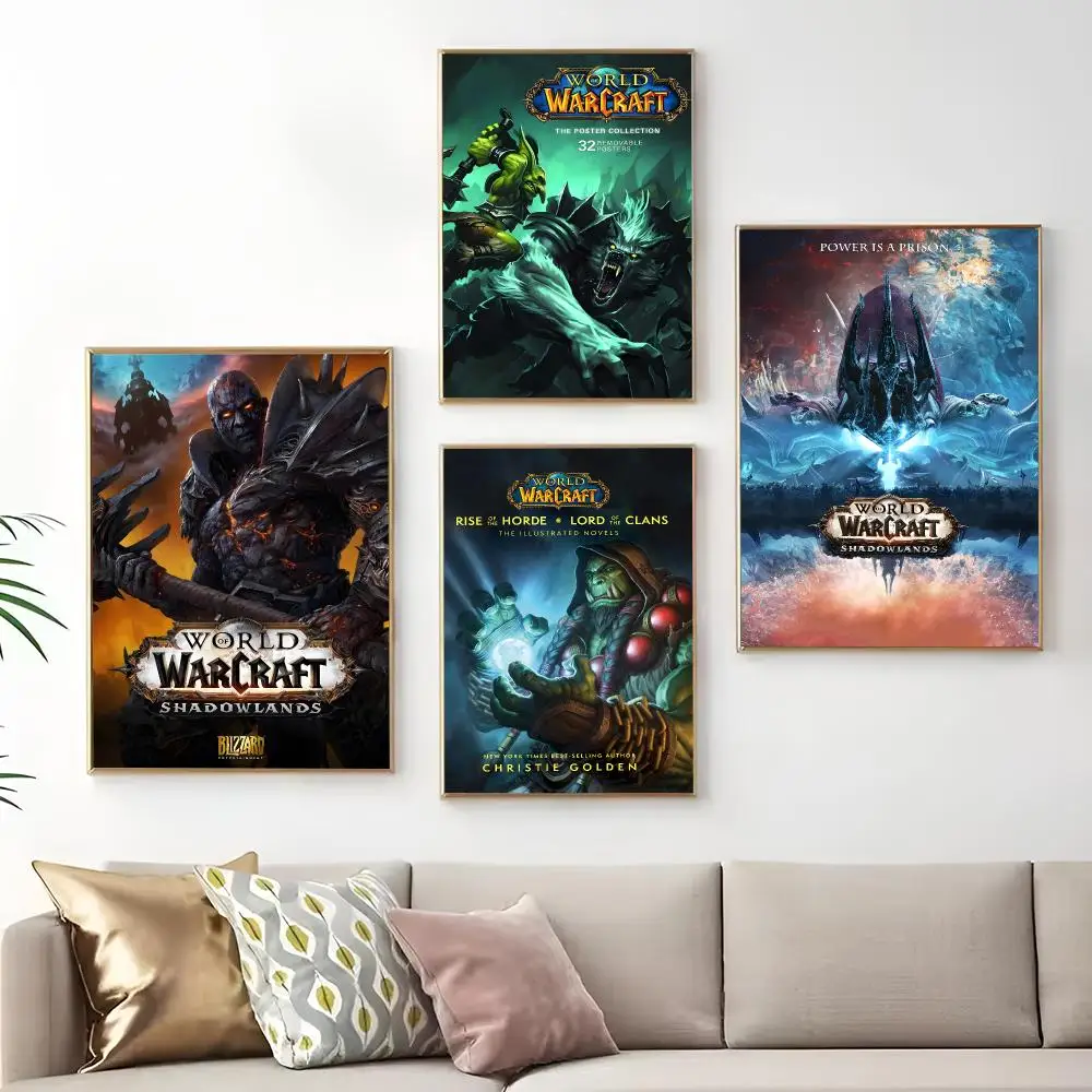W-World Of W-Warcraft Hot Game Painting Calligraphy Print Canvas Art Pictures Home For Living Room Modern Decor Room Home Decor
