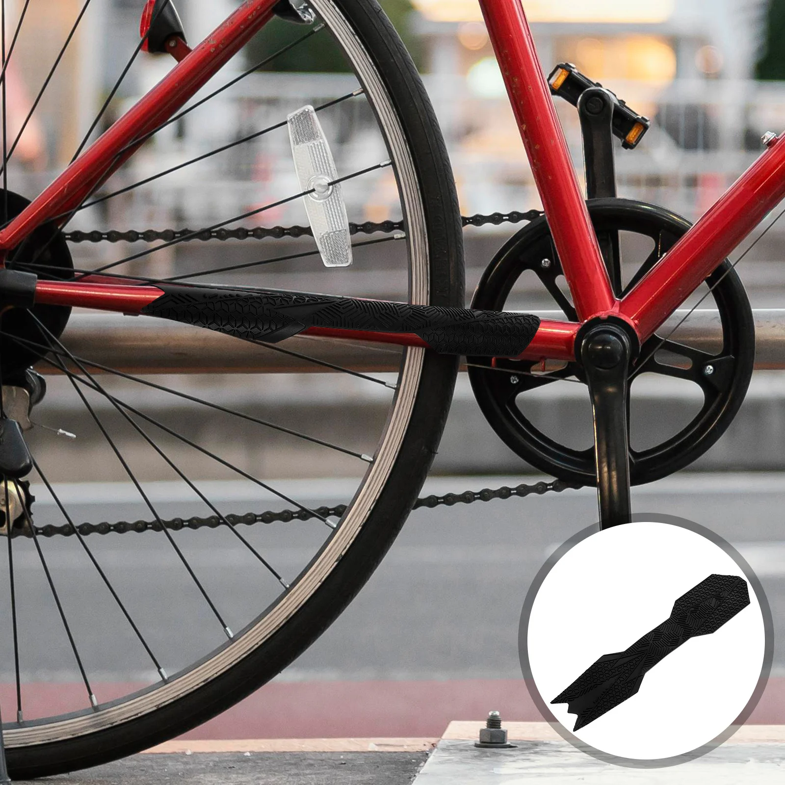 

Silicone Bicycle Chain Protector Sticker Easy to Apply Scratch Resistant Stylish Design Suitable for Various Bike Models and