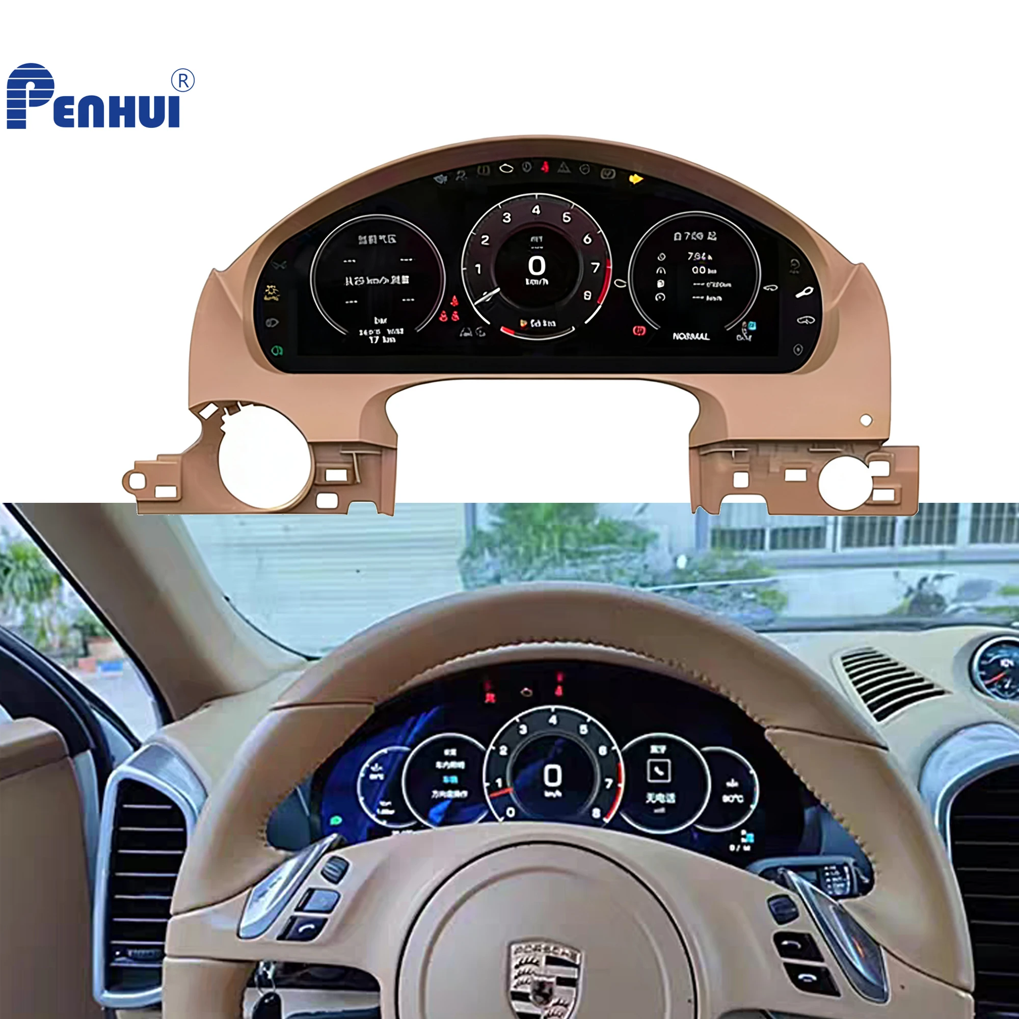 Car HUD LCD Cluster instrument multimedia dashboard Modification For Porsche Cayenne 2011-2017 Mulitmedia Panel
