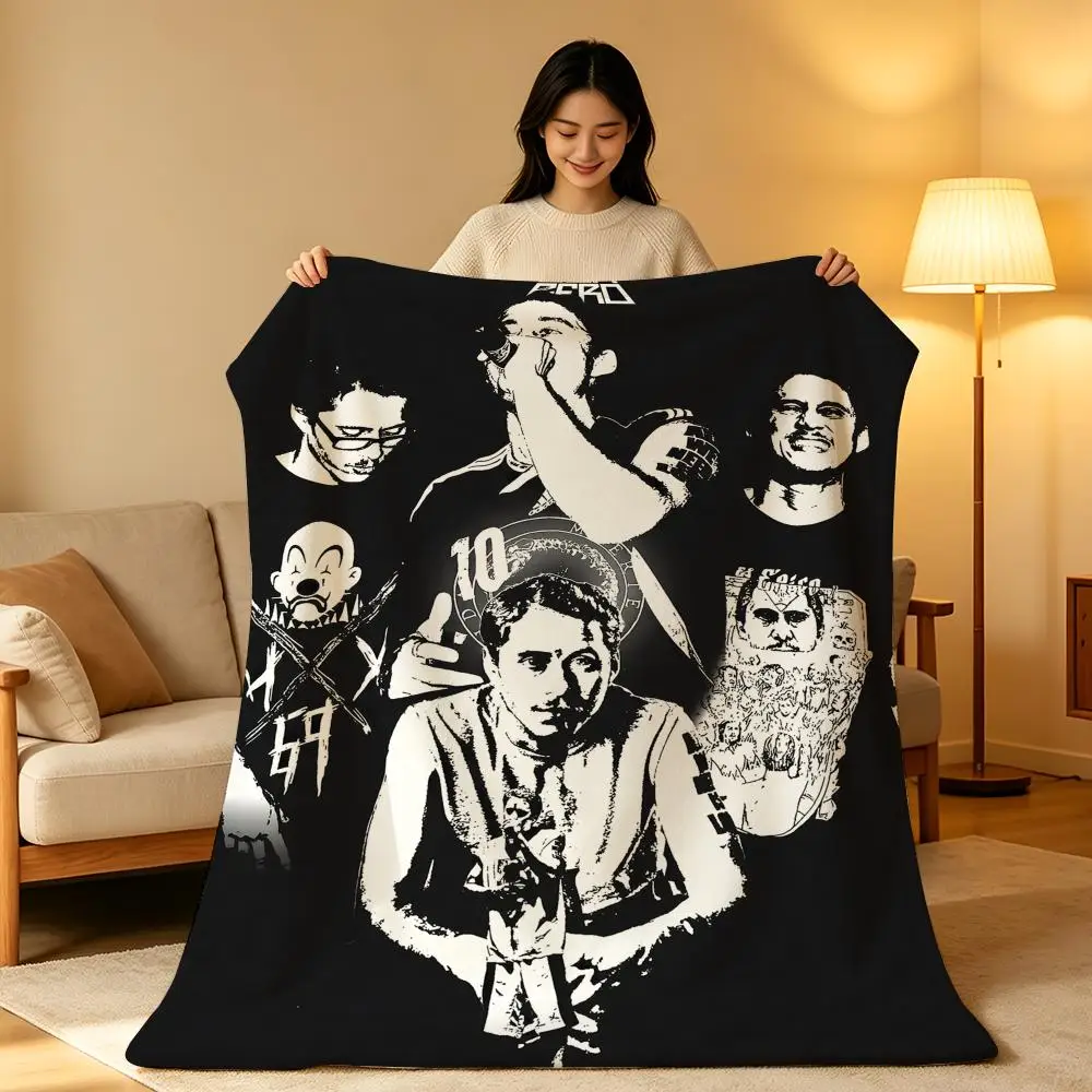 Music C-Canserbero Throw hot High-Density Short Plush Blanket Soft Skin-Friendly for Sofa Nap Air-Conditioned Room