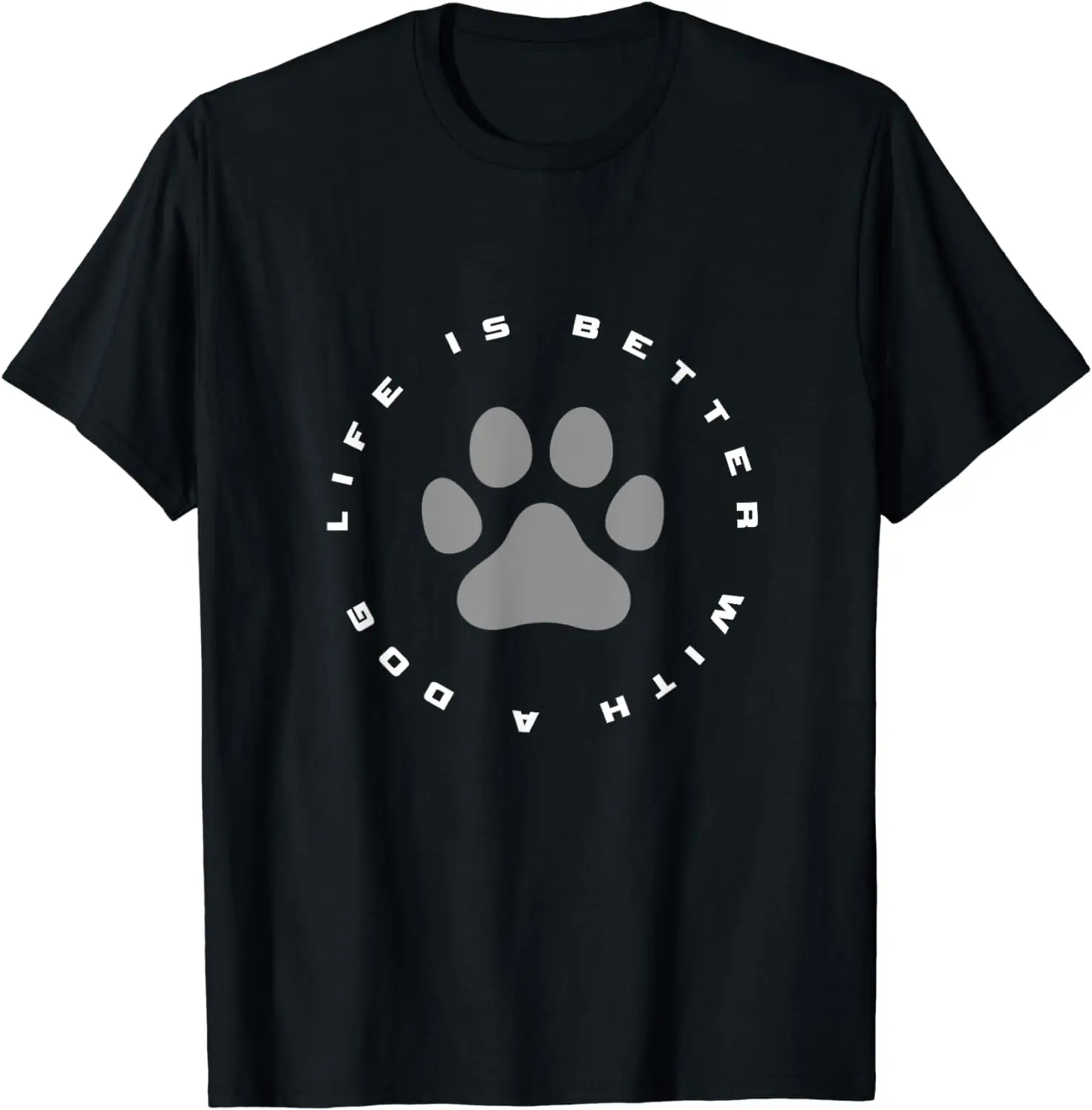 Dog Paw Print T-Shirt Fun Dog Pet Print Top  Men Clothing  Streetwear  Graphic T Shirts  Camisetas