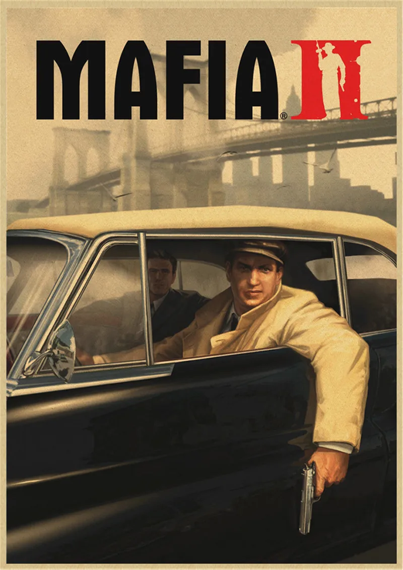 Mafia III klasyczna ekscytująca gra gra plakat z papieru pakowego salon dekoracja ścienna domu plakat retro