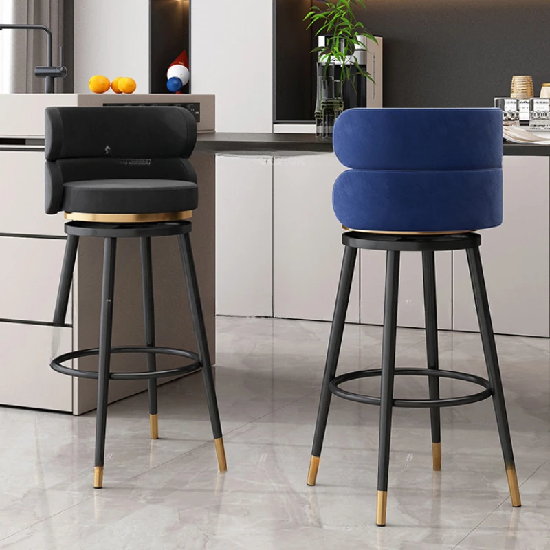 Modern Home Bar Chair com encosto, Banquinho de cozinha, Cadeiras de barbearia, Cadeiras de salão, Leve, Luxo, Design de beleza, Nórdico