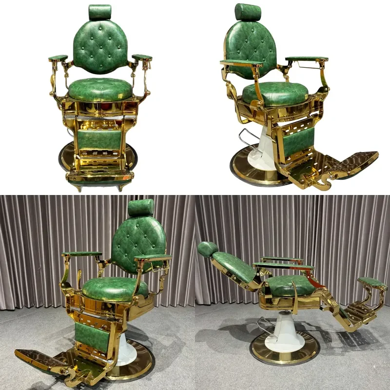 Vintage Barber Chair for Men Salon Styling Seat Oil Head Shaving Perming Dyeing Furniture