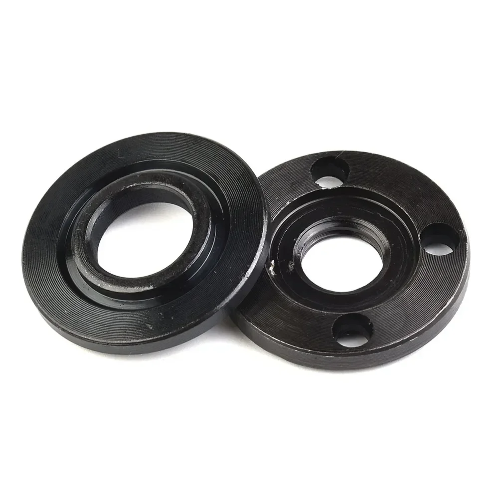 1 par de porca de flange interna e externa, moedor de ângulo de rosca, conjunto de 40mm de diâmetro para rosca de eixo de 14mm, peças de reposição de ferramenta elétrica