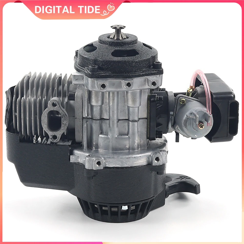 

49CC двигатель с тяговым запуском, мини-велосипед для грязи, мотор-редуктор, комплект цепи для мини-питбайка, ATV QUAD, скутер, одноцилиндровый