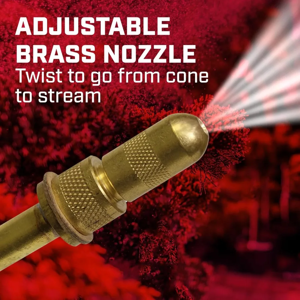 

Made in The USA, 1244 2-Gallon Tri-Poxy Steel Tank Sprayer for Lawn, Home and Garden, Red