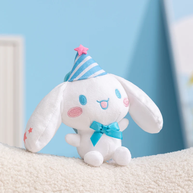 Sanrio Happy Cinnamoroll pluche sleutelhanger knuffel pop sleutelhanger rugzak hanger comfortabel en zacht meisjes speelgoed cadeau