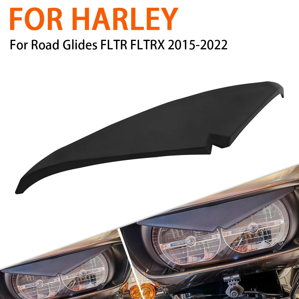 

Motorcycle Headlight Trim Decoration Upper Tip Cover Visor Accent Headlamp Eyebrow Eyelid Sticker Fit For Harley Road CVO Glides