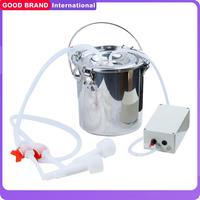 5L Electric Pulsator Milk Milking Machine For Goat Cattle Sheep Stainless Steel Milker Integrated Vacuum Pump 220V