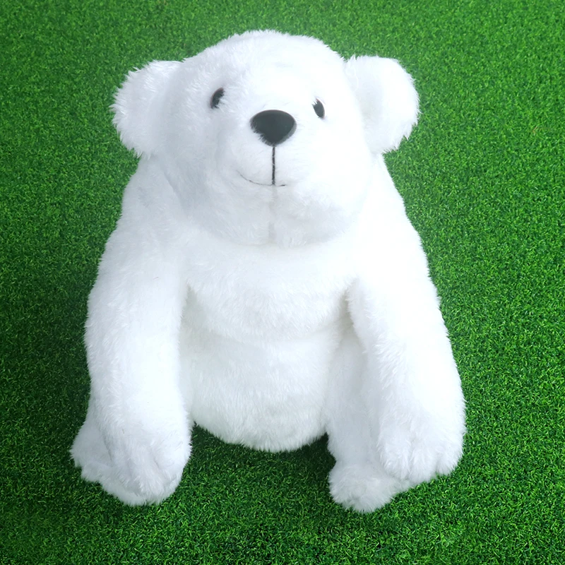 Animal polar bear Shaped Golf Club Head Covers for Driver Fairway Putter Headcover Protector Plush Golf Accessories White image 6