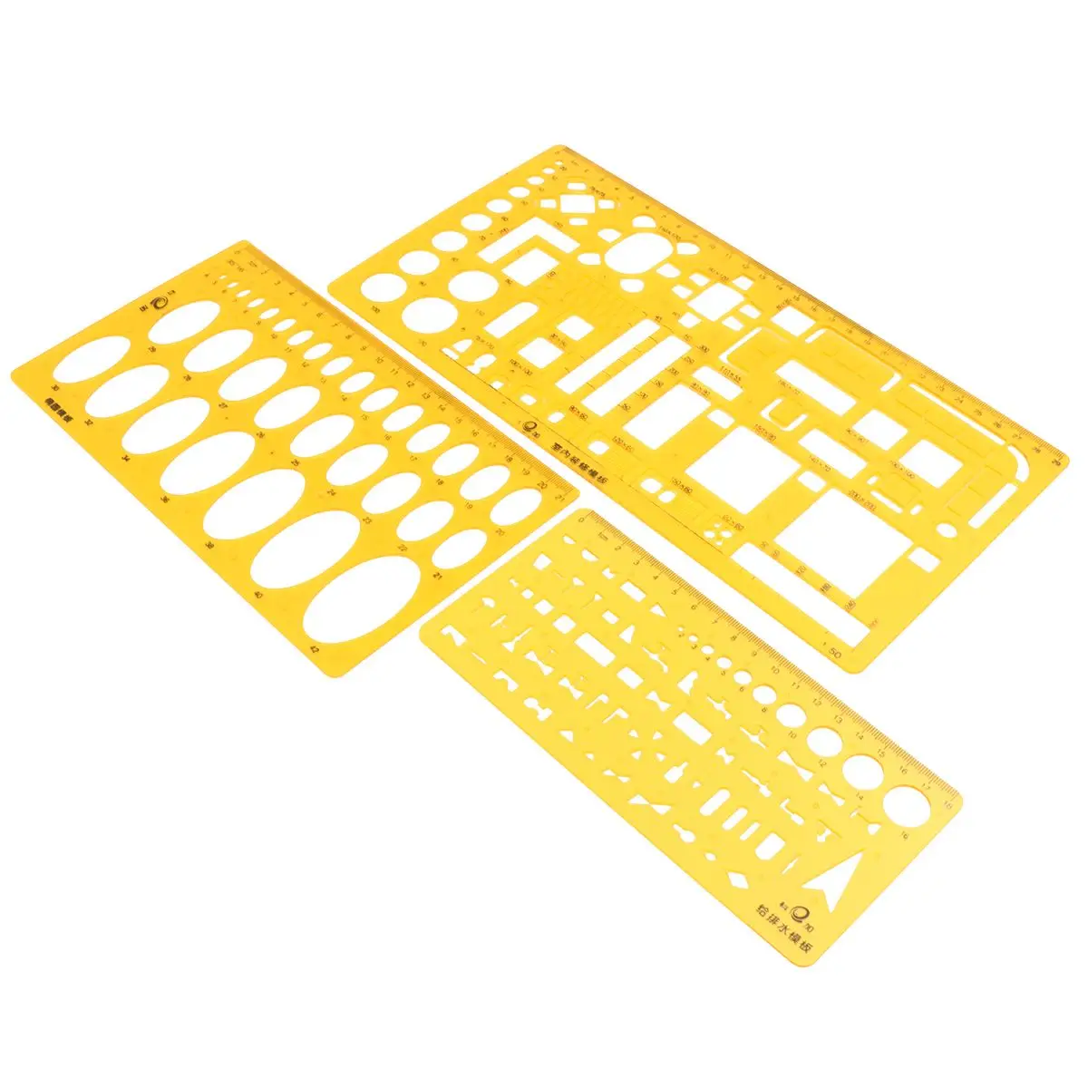 

Professional Design Drawing Ruler Measuring Tool Ellipse Template Plastic Aid School Office Student Use Hard