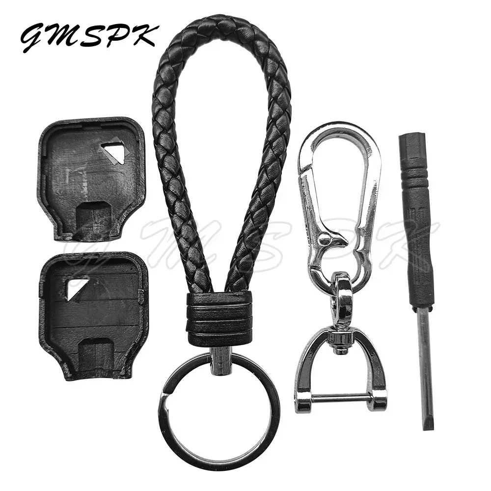 Carbon Fiber Style Keychain Motorcycle Key Case Key Ring Holder Fit for Harley Touring Street Glide Road King Dyna Softail V-Rod