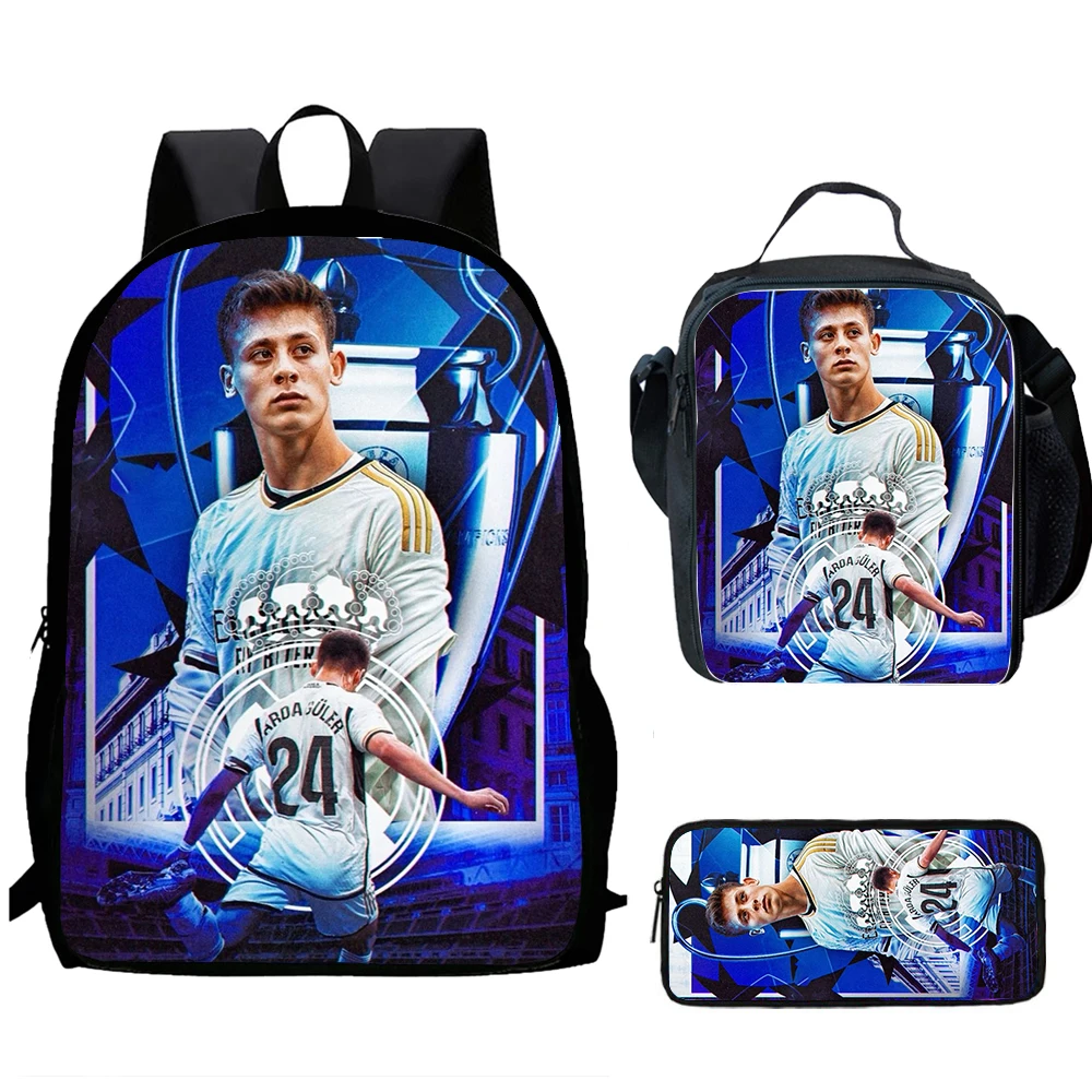 

Soccer Star Arda Güle, комплект из 3-х предметов, детский школьный рюкзак с сумками для обеда, сумки-карандаши, школьные сумки для мальчиков и девочек, лучший подарок