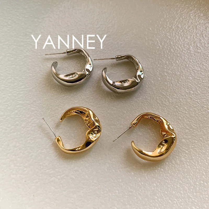 

Простые витые круглые серьги-гвоздики из стерлингового серебра 925 пробы и золота 18 карат для женщин, модный очаровательный подарок на вечеринку, Рождество