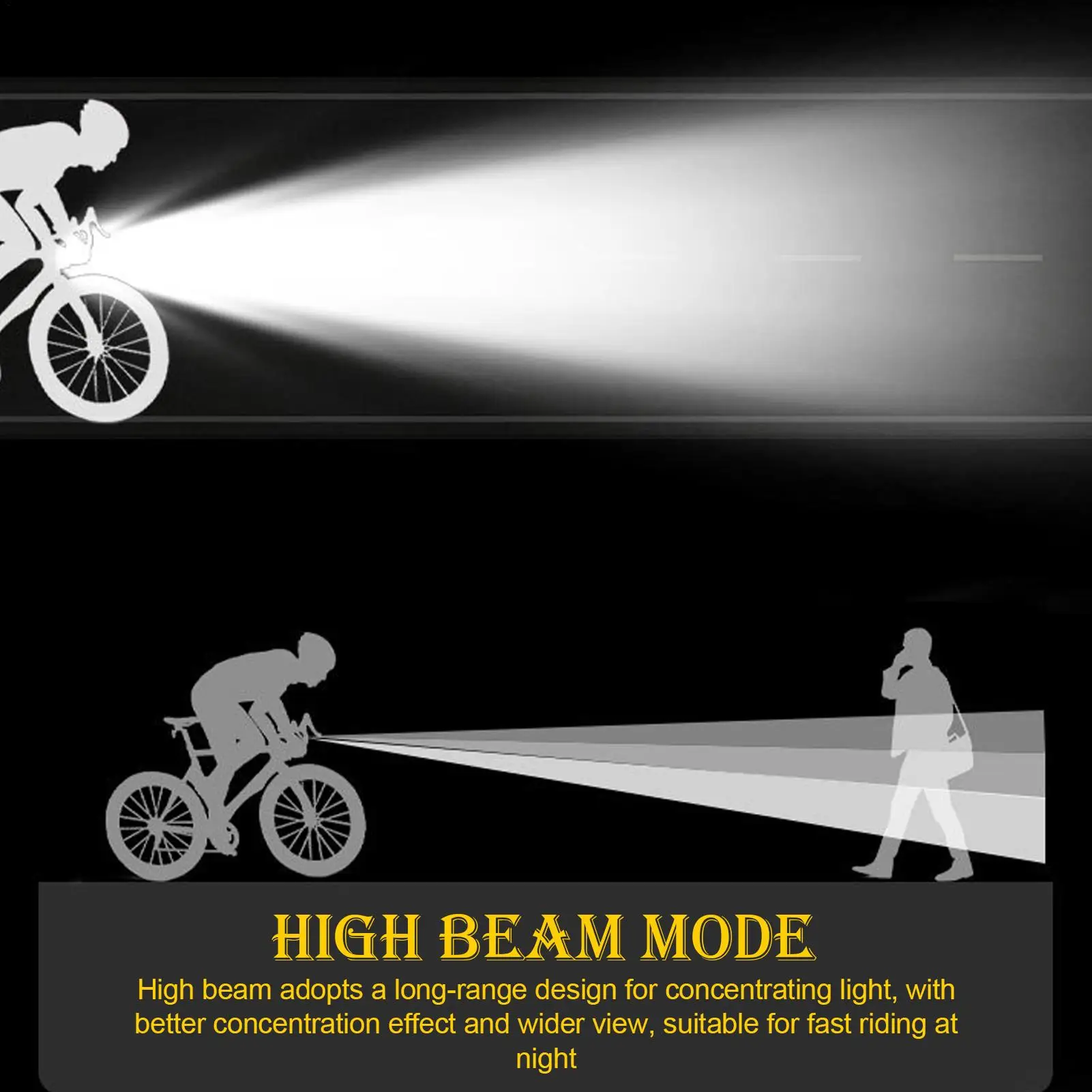 5 أوضاع إضاءة LED للمصباح الأمامي للدراجة، مصباح أمامي للدراجة فائق السطوع لركوب الدراجات الجبلية على الطرق، ضوء أمان للأطفال والكبار #5