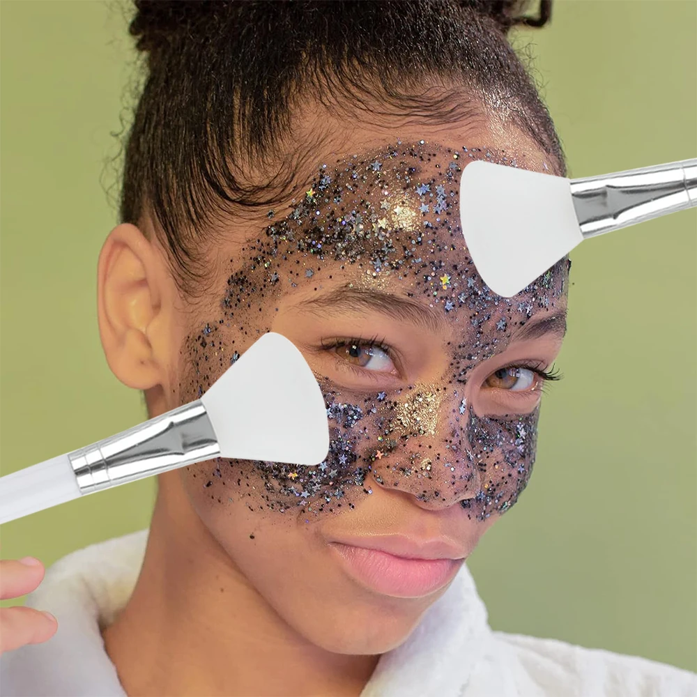 3/4 Uds. Cepillo de silicona para mascarilla Facial, herramienta de aplicación de silicona suave para mascarilla Facial de arcilla y barro, espátula para mascarilla Facial reutilizable, herramientas de belleza