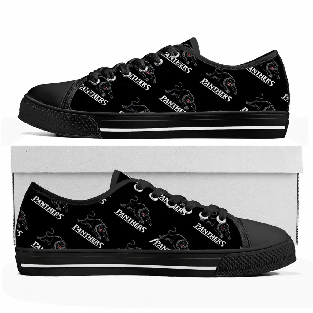 Penrith Panthers Australian Rugby Low Top Sneakers Mens Womens Teenager Canvas High Quality Sneaker Casual Custom Made DIY Shoe