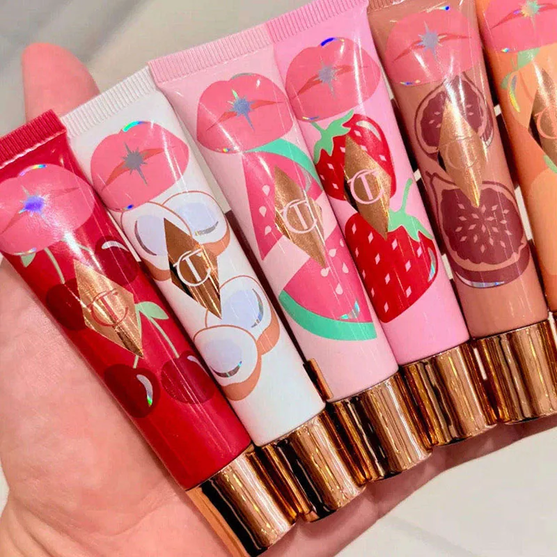 Gloss à lèvres Charlotte Tilbury, effet brillant, repulpant, hydratant, volumisant, enrichi en vitamine E pour un usage quotidien, rose, pastèque, fraise, vanille