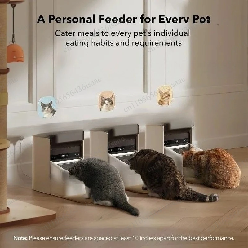 3L Automatic Smart Pet Feeder, 5G Wi‑Fi Cat Food Dispenser with App Control and Light Collar Tag